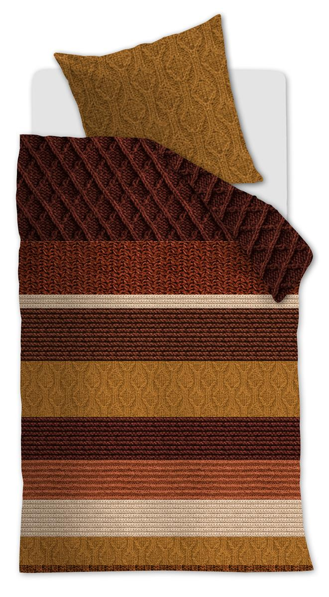 Bettwäsche LOWIE Biber 135x200 cm, mit 1 Kissen