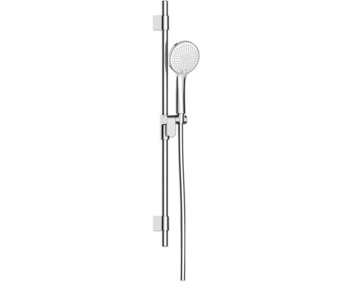 AVITAL Jausa ronde doucheset, massief siliconen, chroom/wit, douchestang lengte 80 cm