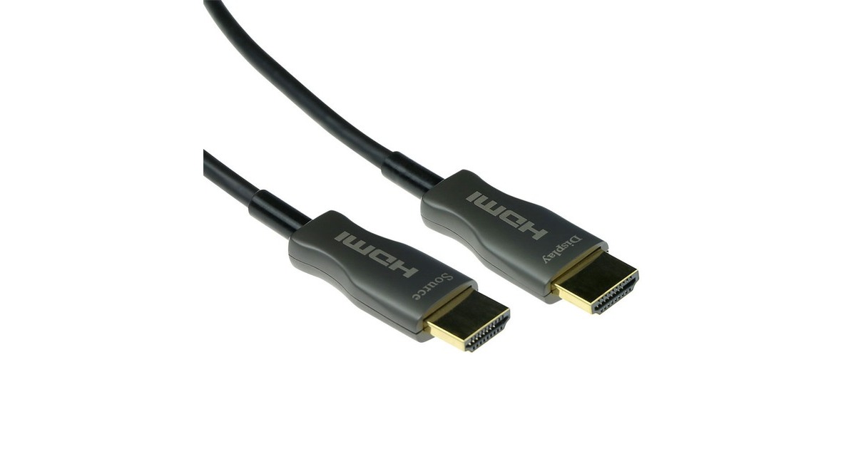 ACT ConnectivityHDMI Premium 4K Active Optical Cable v2.0 HDMI-A male - HDMI-A male, 15 meter  kabel  (Zwart)
