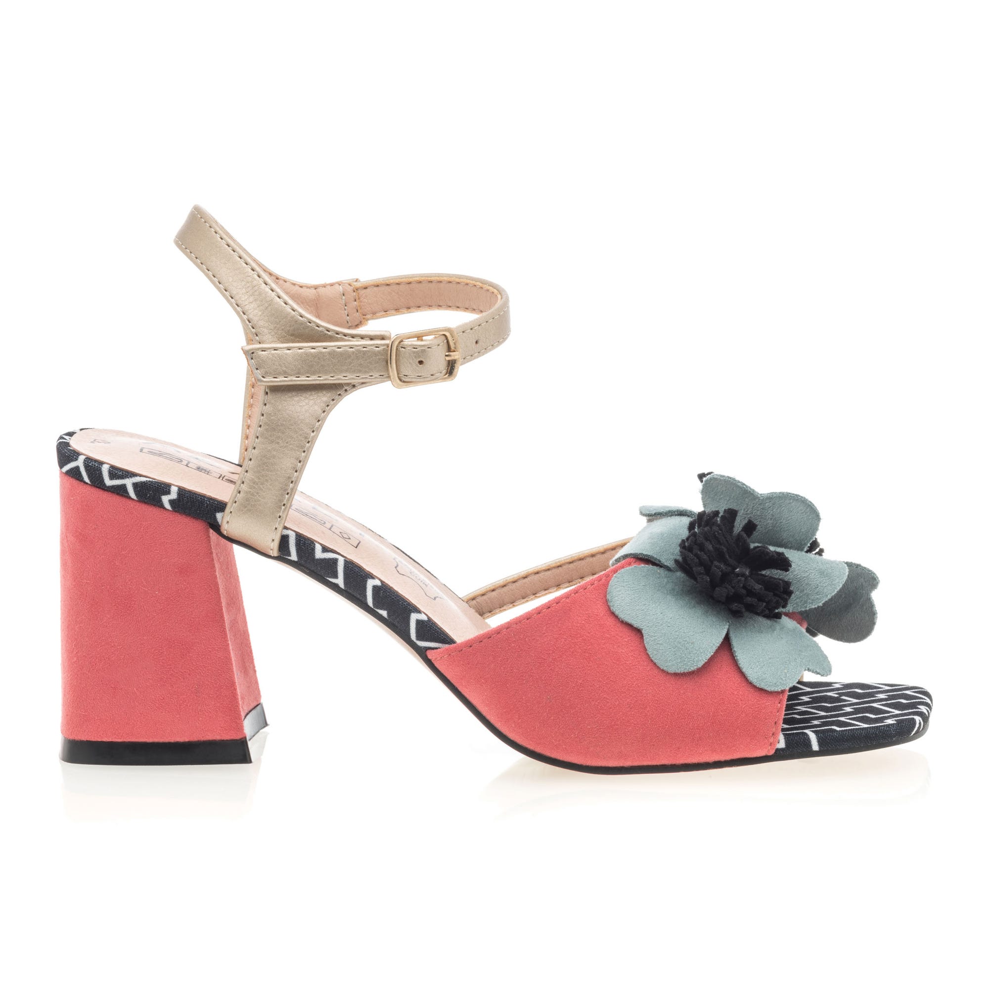 Nu-pieds à talon Femme corail