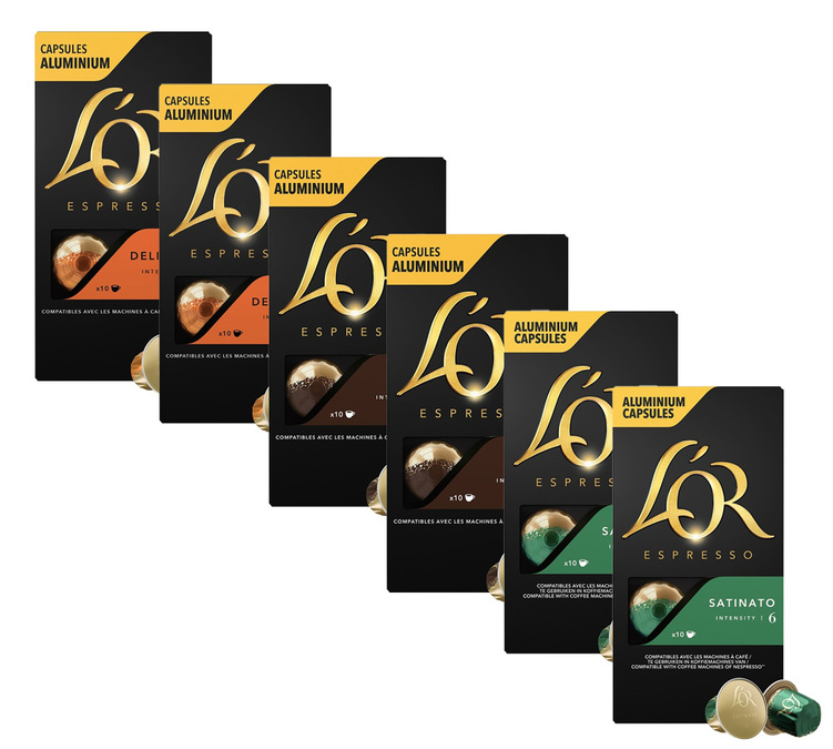 Pack découverte 60 capsules L'Or - compatibles L'or Barista et Nespresso®