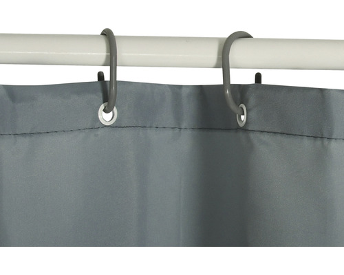 MSV Textil douchegordijn 180 x 200 cm lichtgrijs