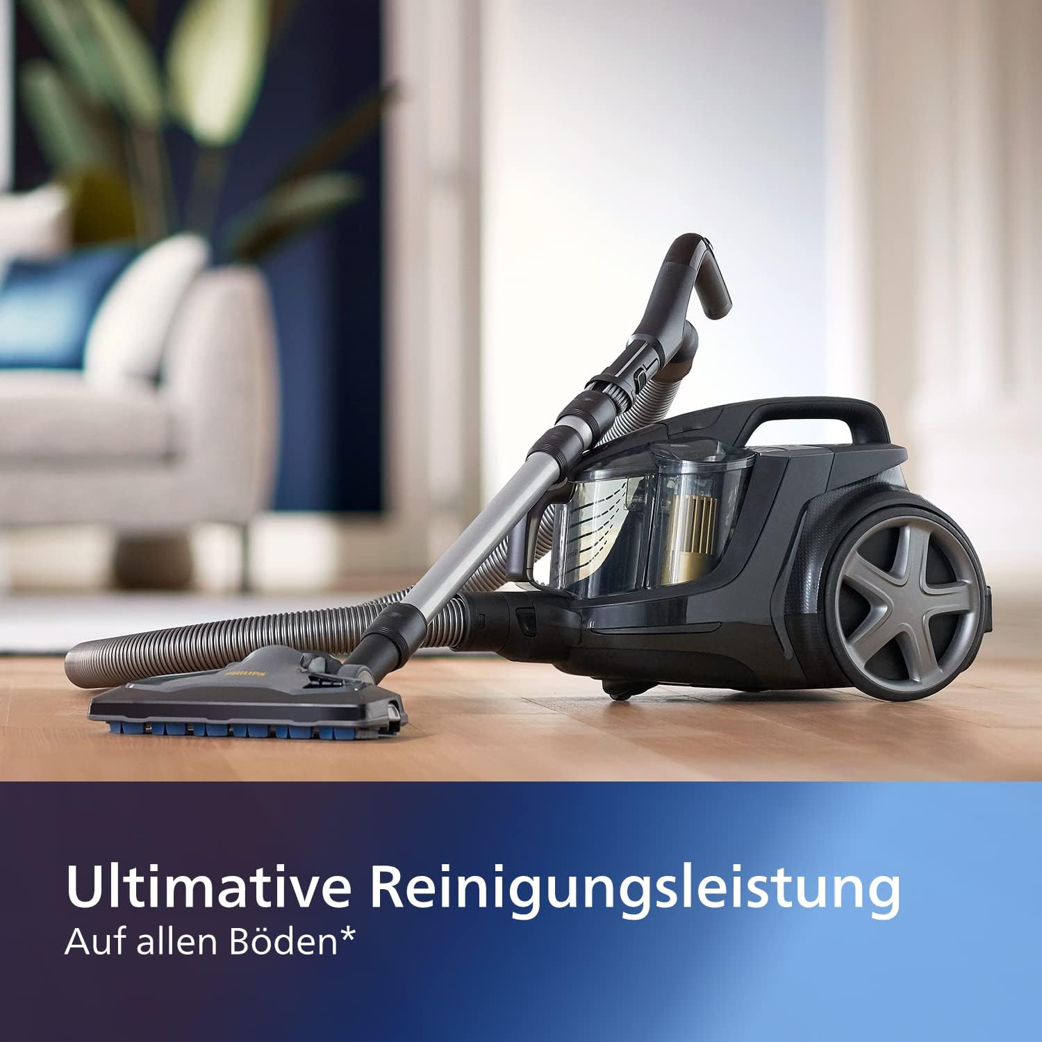 Philips Series 9000 Beutelloser Staubsauger – 900 W, für Jede Art von Boden, mit Allergy H13-Filter und TriActive Ultra-Düse (XB9154/09)