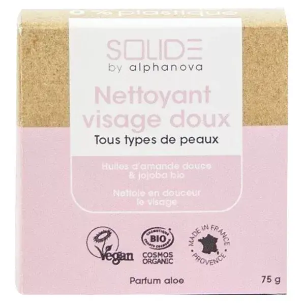 Alphanova Solide By Alphanova Nettoyant Solide Visage Jojoba Amande Bio 75g