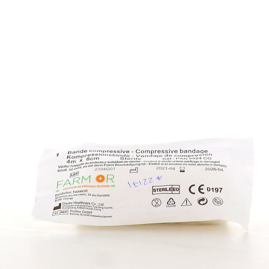 Pansement Compressif Stérile 4 m x 8 cm