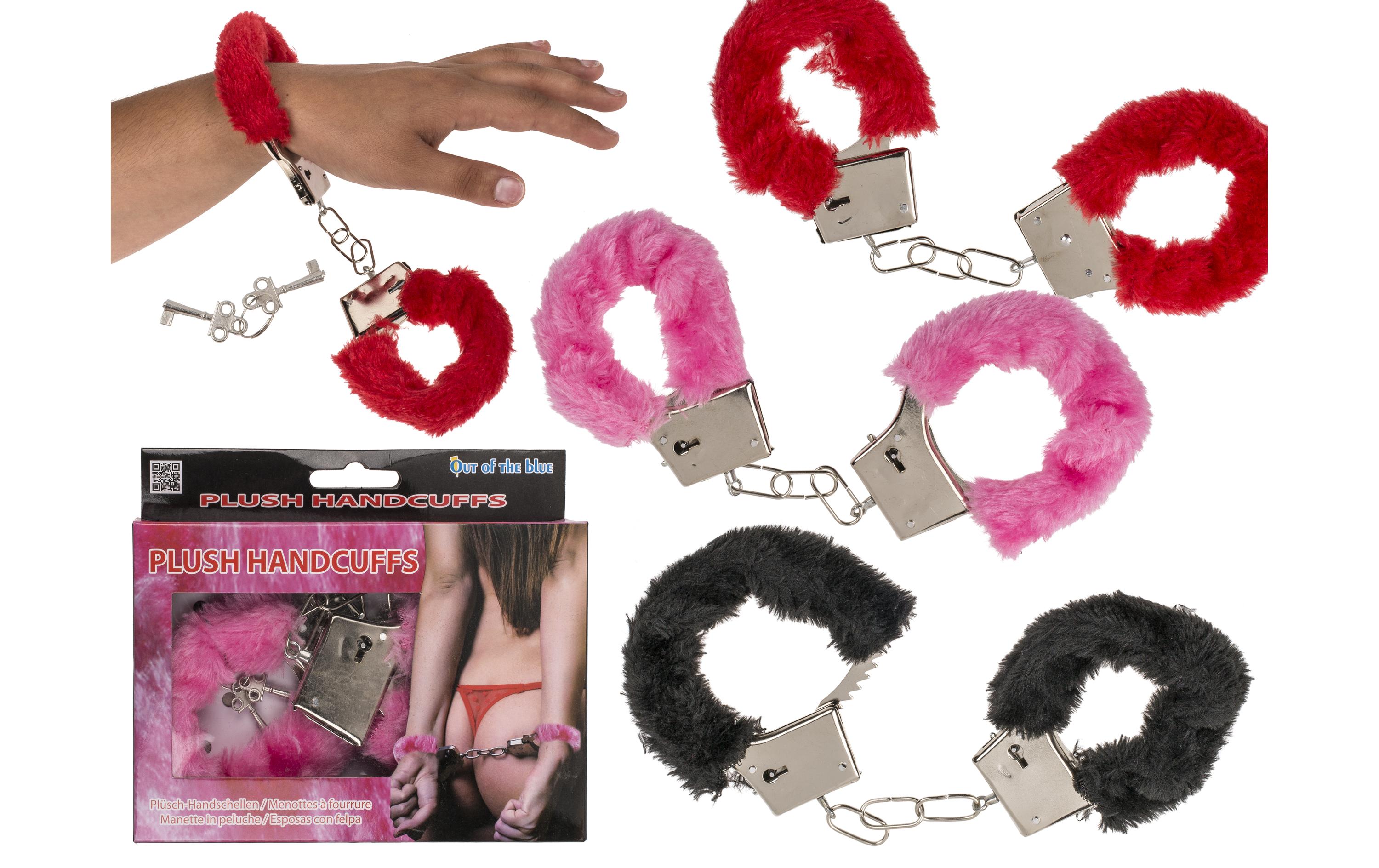 Scherzartikel Handschellen AssortiertPlüsch-Handschellen