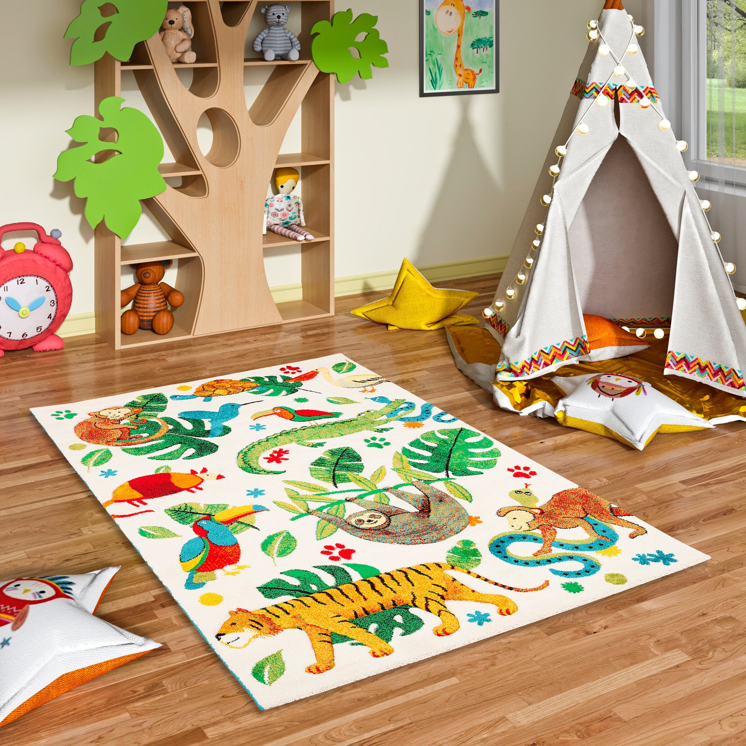 Pergamon Kinder Teppich Maui Kids Urwald Bunt