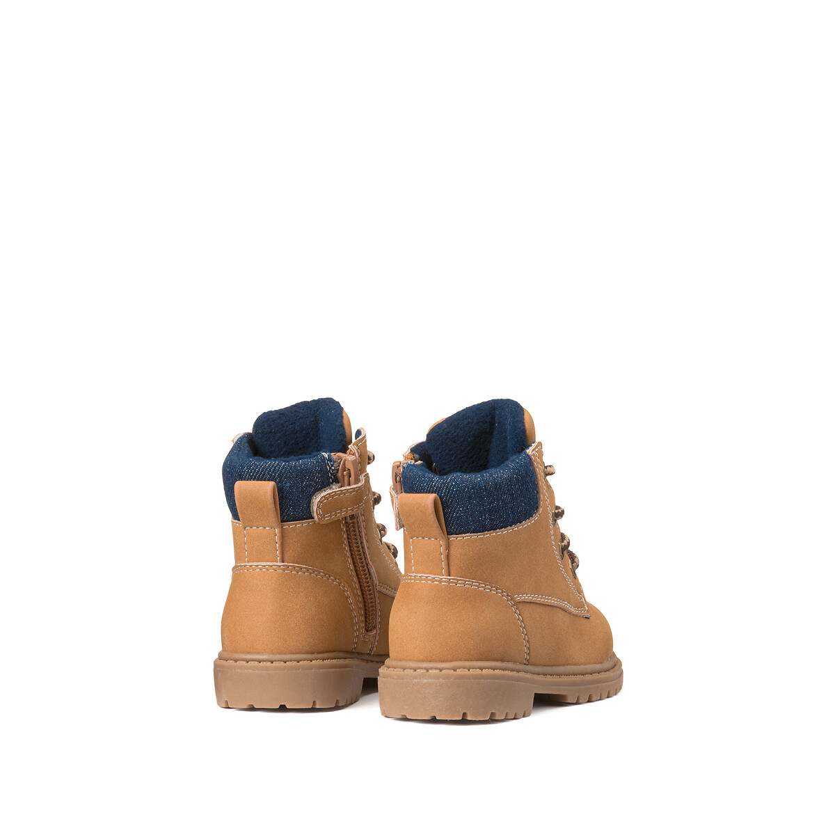 COLEÇÃO LA REDOUTE<br>Botas de cano curto com zíper e cadarço