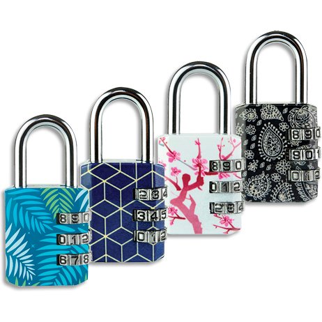 Cadenas à combinaison - 30 mm - anse de 22 mm - décors assortis