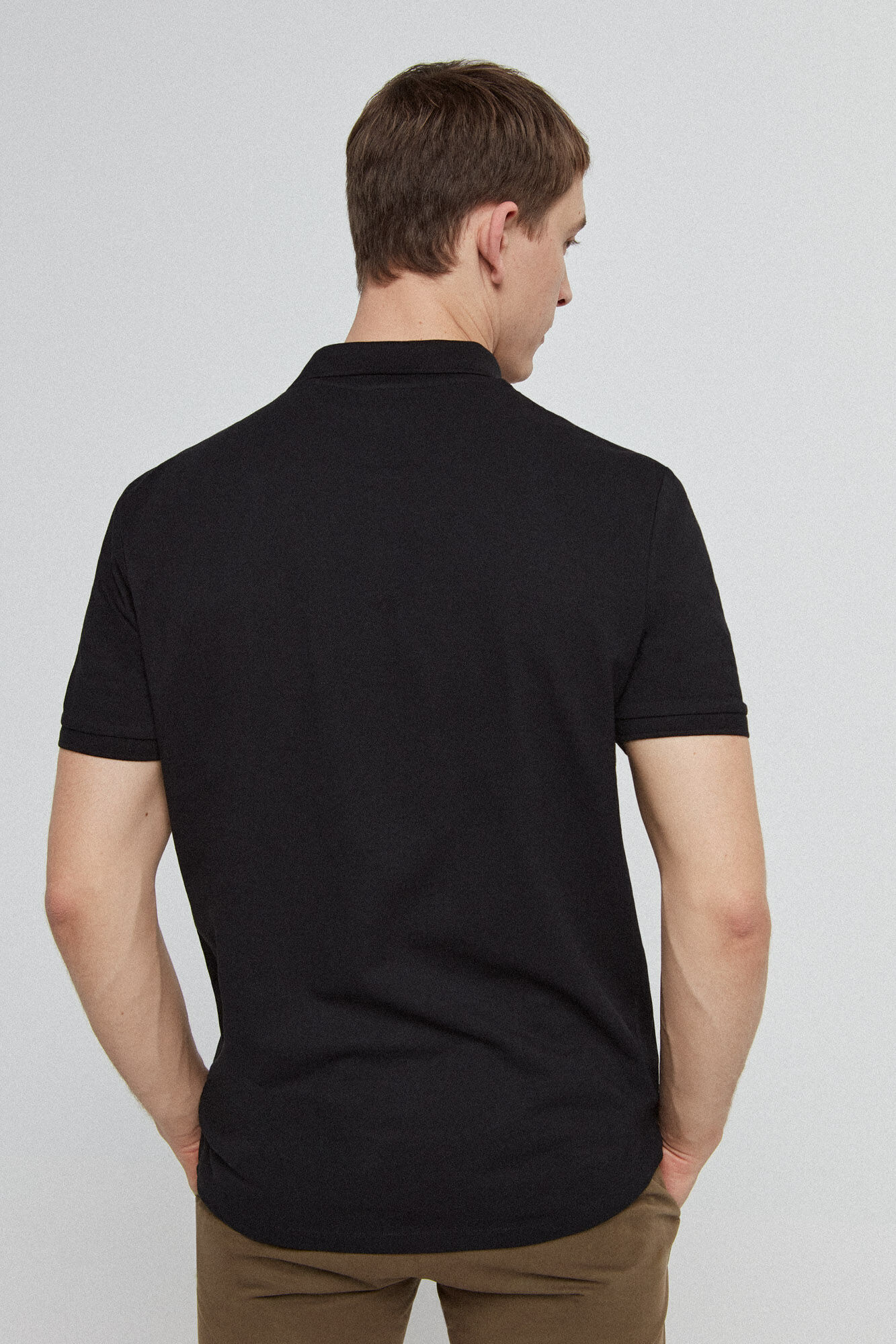 Camisa polo de manga curta - preta