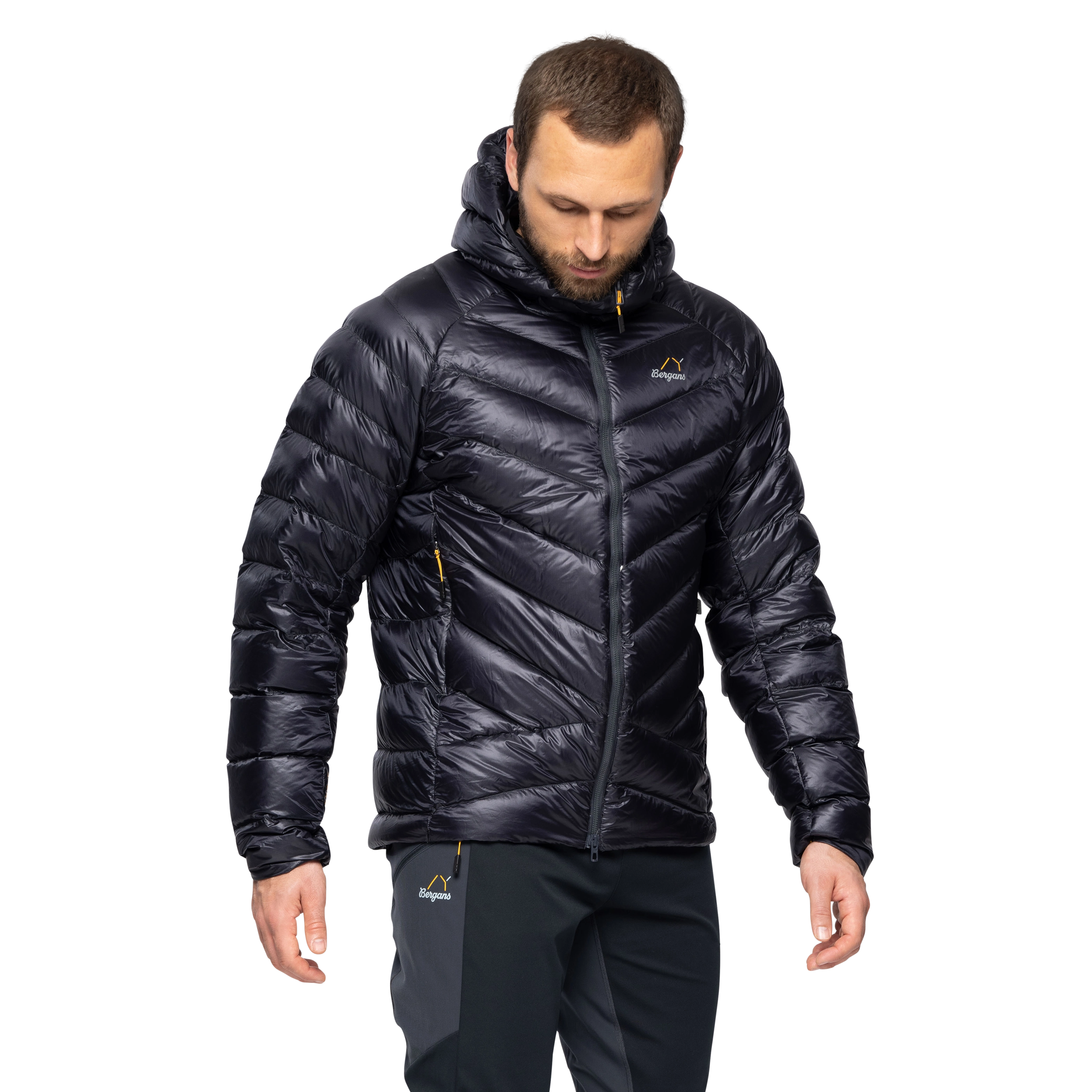 Y LightLine Weightless Down Jacket Hood Men Dark Shadow Grey