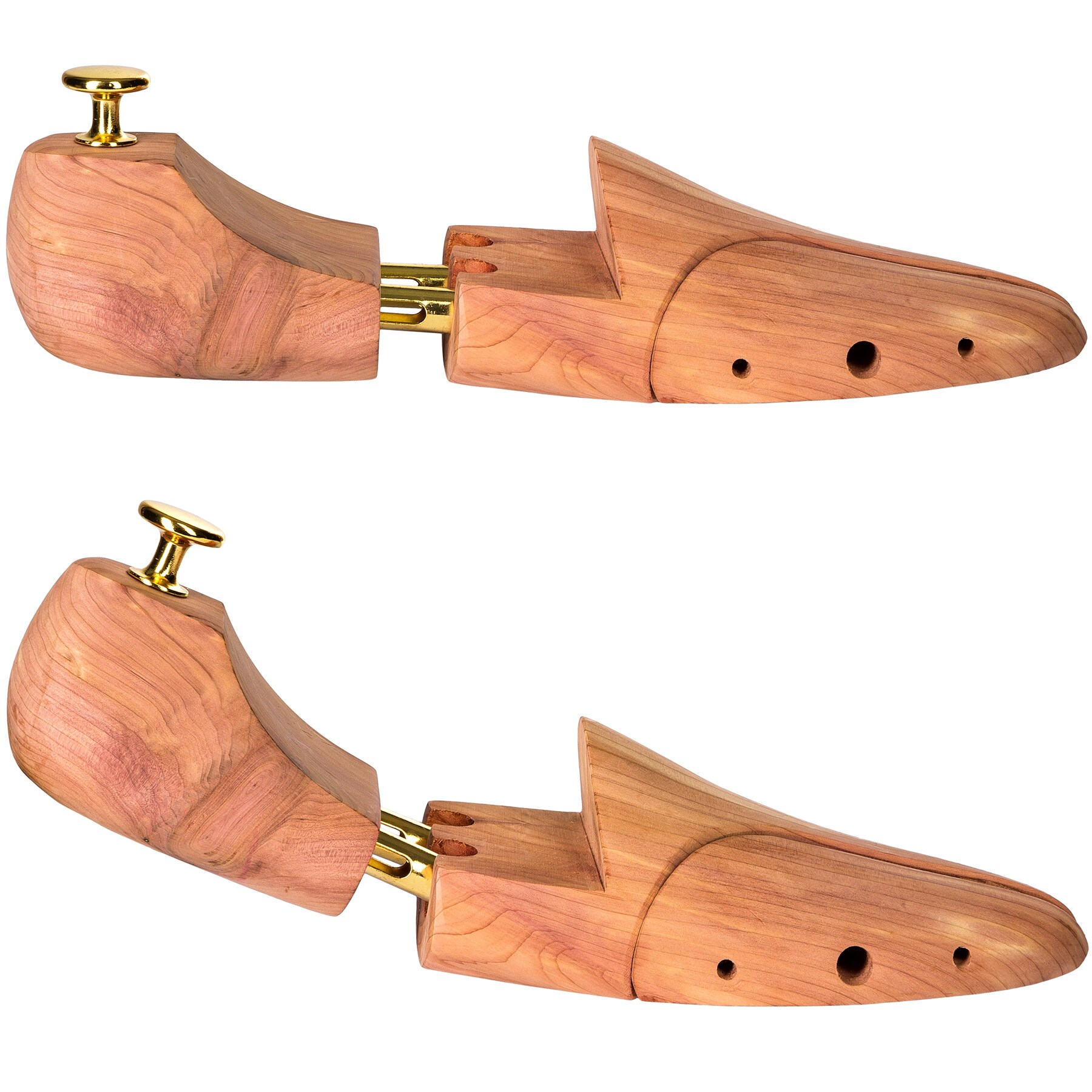 tectake® 3 Paar Schuhspanner, aus Zedernholz, Verhinderung von Gehfalten, gute Luftzirkulation, Messingknopf für einfaches Herausziehen