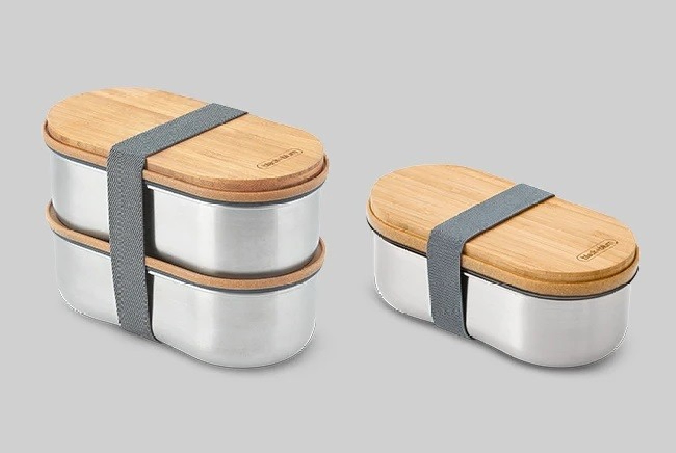 Black   Blum Lunchbox Double Bento Box Edelstahl