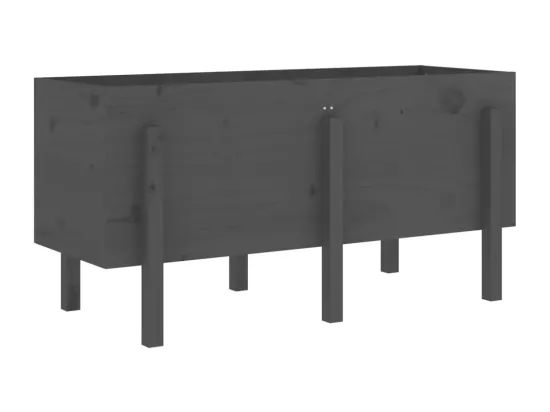 Jardinière bac lit surélevé bois marron 121 x 50 x 57 cm 02_0039357