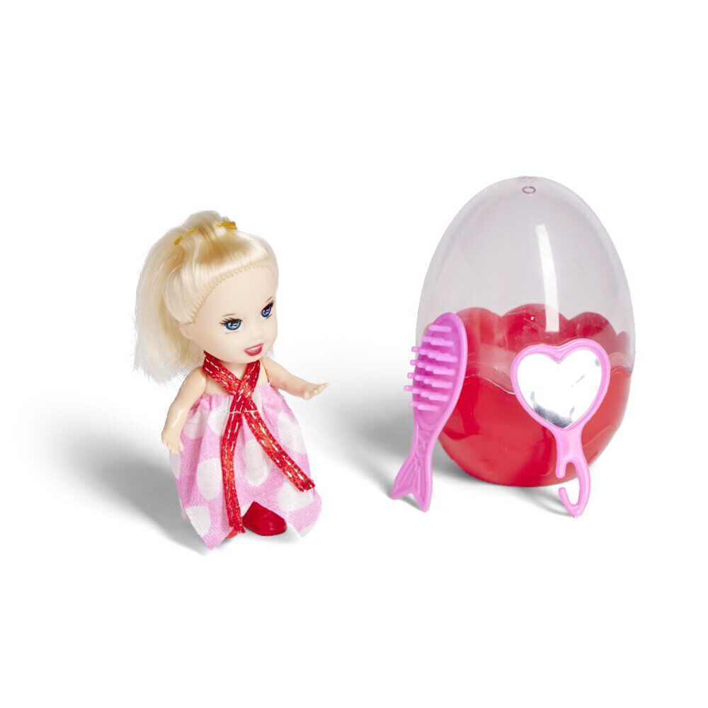 Mini poupée dans oeuf Ø5,8xH8,7cm - 4 modèles