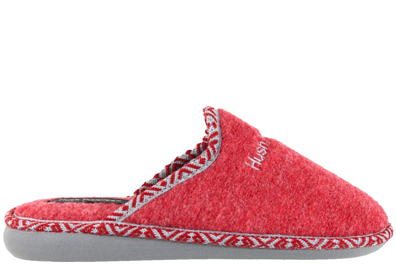 HUSH PUPPIES WOMENS LOLA HJEMMESKO I RØDT FILT