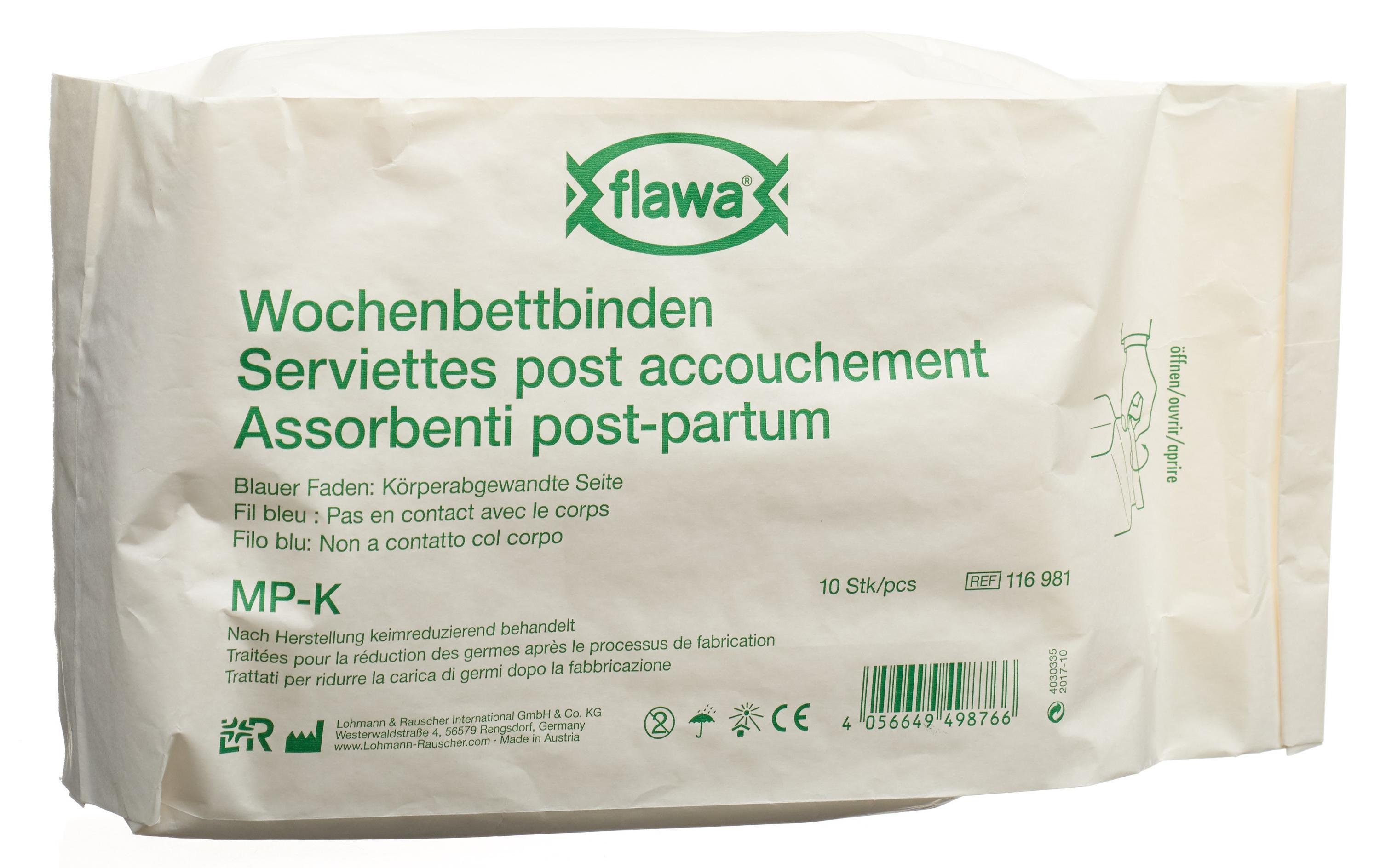 Wochenbettbinden MP-K keimreduziert 10 StückWochenbettbinden keimreduzierend behandelt