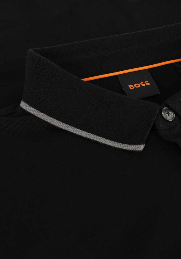 BOSS zwarte boss polo passertiplong