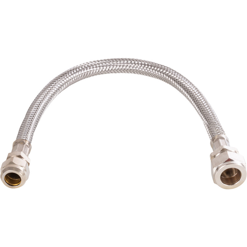 BPE RVS flexibele slang 35cm 15mm knel x 12mm knel