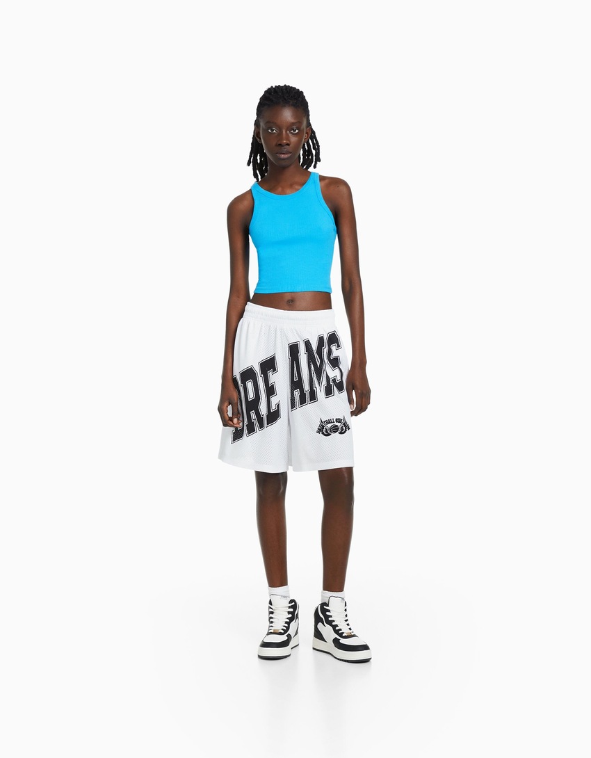 Bermuda de malha estampada