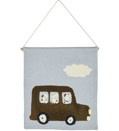 Smallstuff Wanddeko - 37x33 cm - Hunde fahren