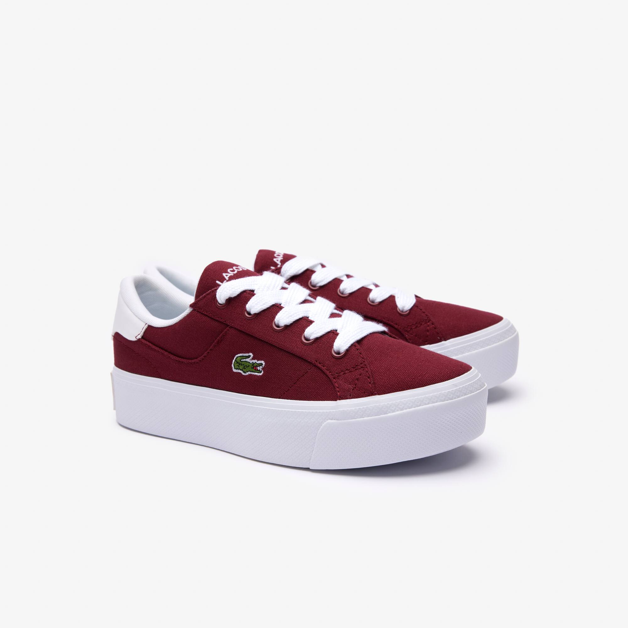 Sneakers Ziane Platform femme en textile Sneakers - Rouge - Lacoste - Femme