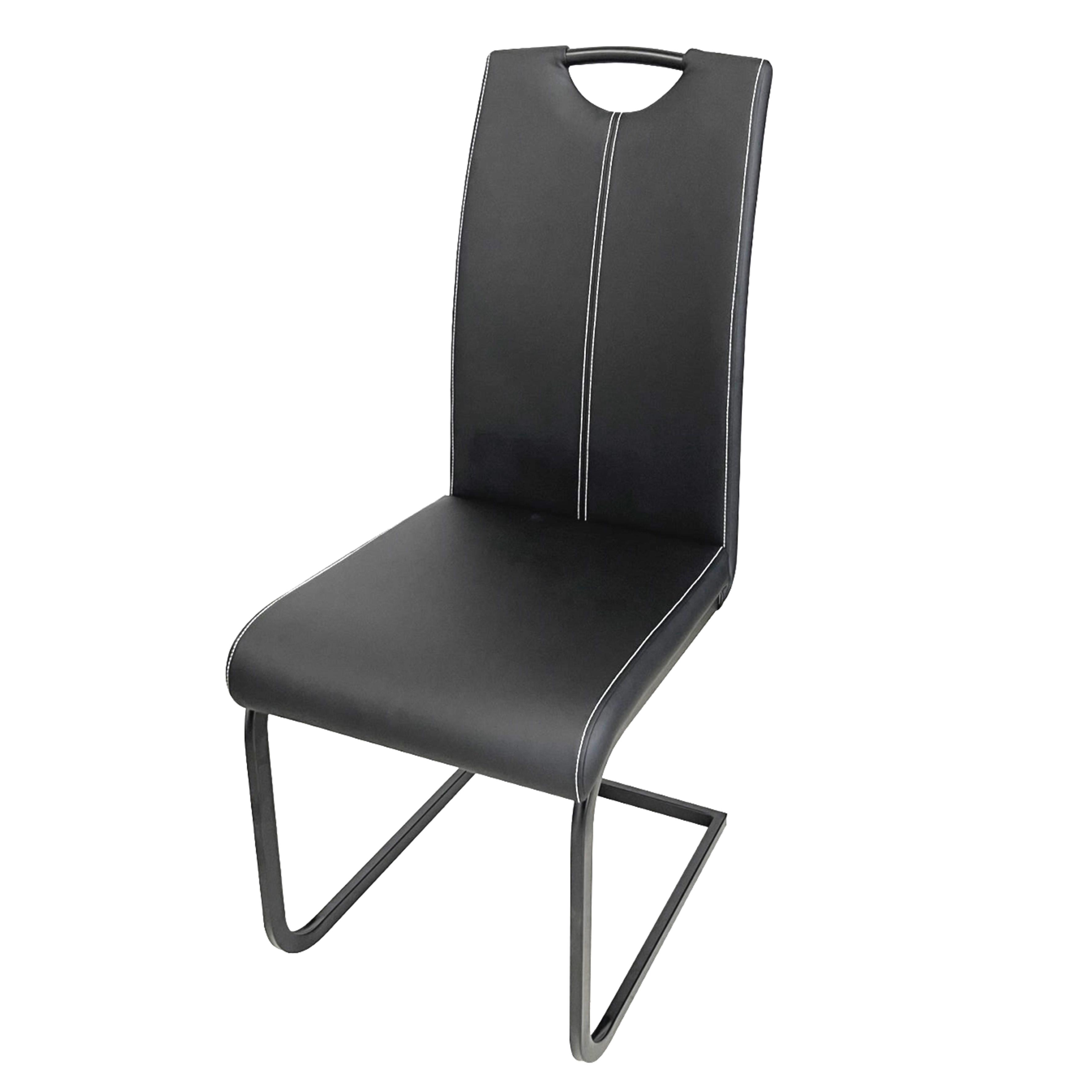 ESTELLE CHAISE NOIR 55X42X98CM