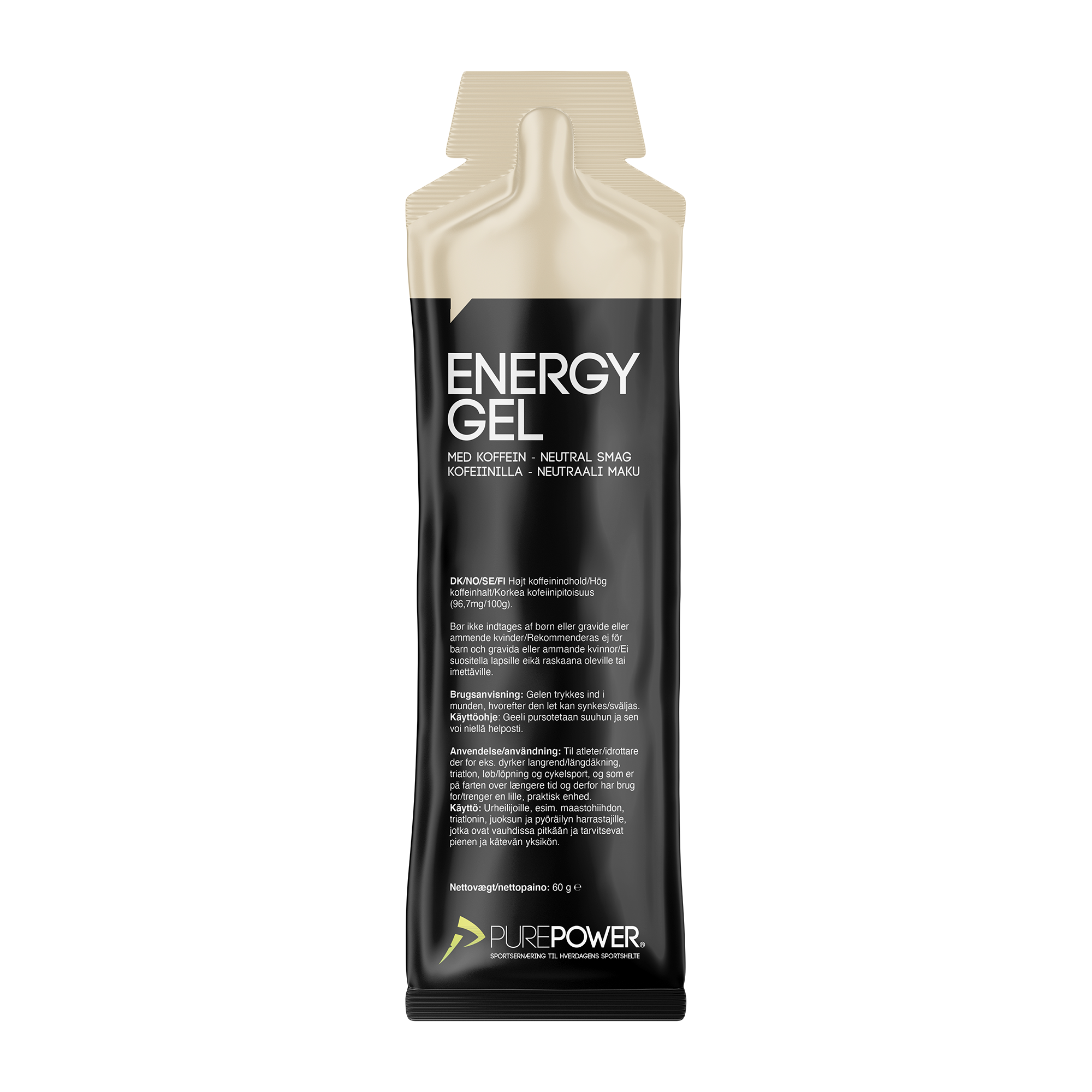 PurePower Energy Gel Koffein neutral 60 g.