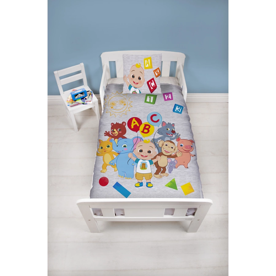 MTOnlinehandel Bettwäsche Kinder-Bettwäsche, Flanell, 40x60 + 100x135 cm CoComelon