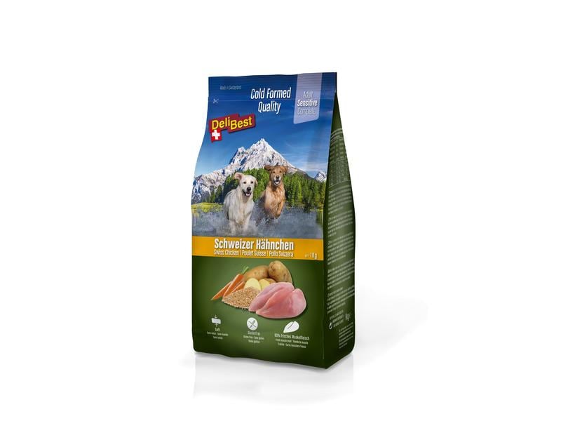 DeliBest Halbfeuchtfutter Premium Complete Sensitive Dog, H Alleinfuttermittel Soft für ausgewachsene Hunde