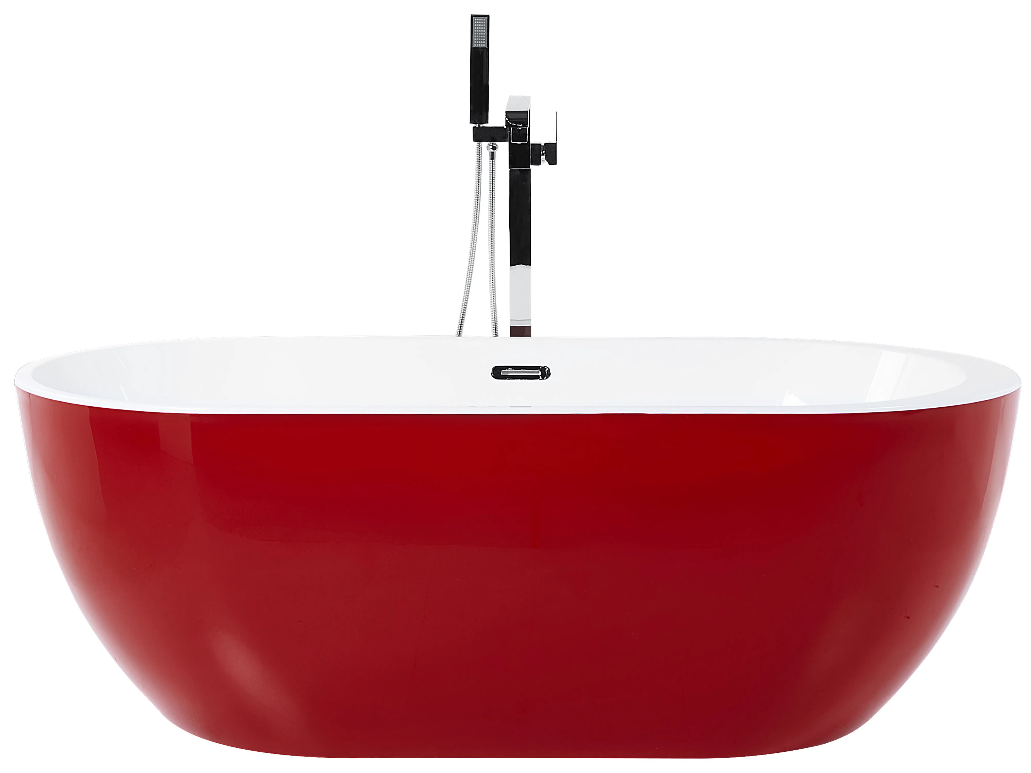Vrijstaand bad NEVIS 160 x 75 cm Rood