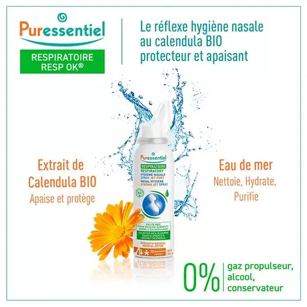 Spray Nasal para Higiene Respiratória Puressentiel - Jato Forte - 100ml