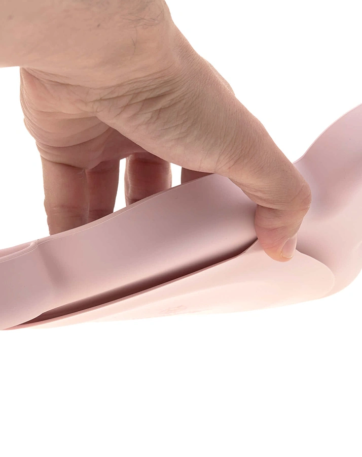 Silikon-Teller LITTLE CHUMS – MOUSE mit Saugnapf in rosa