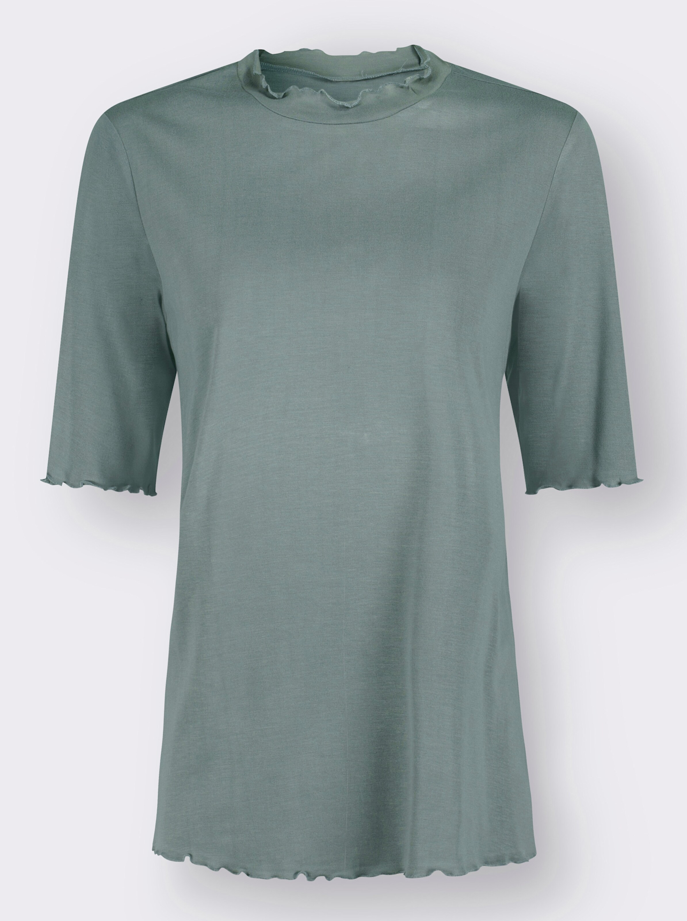 Kurzarmshirt mit Stehkragen