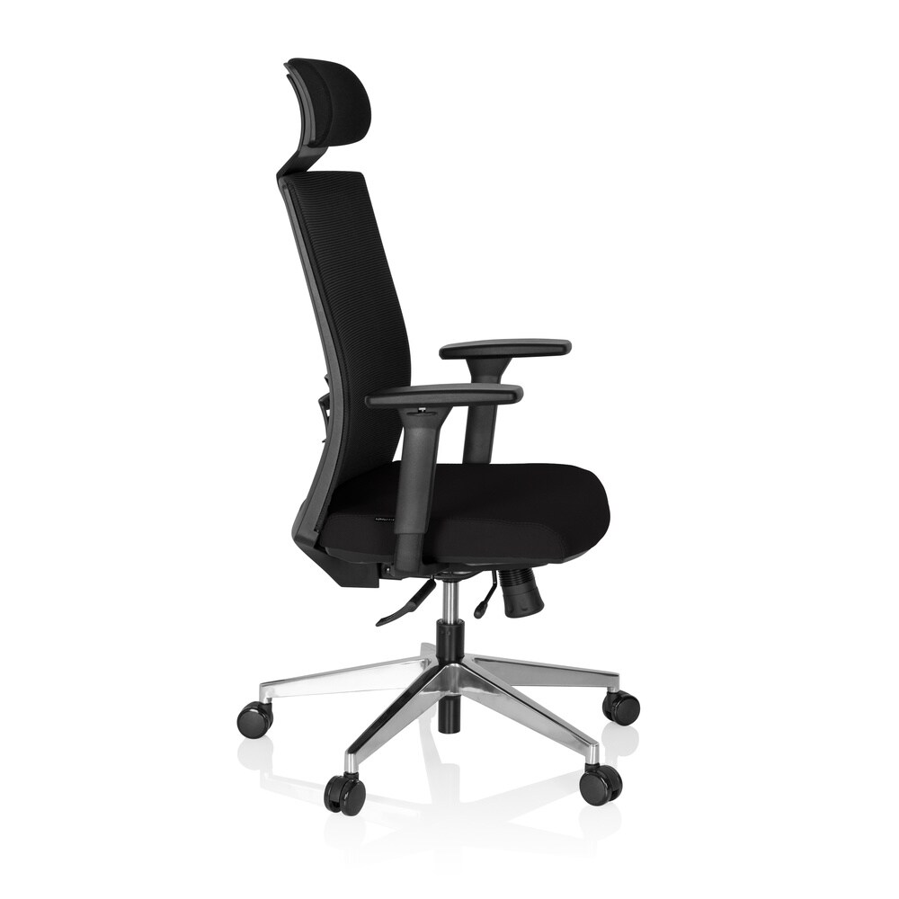 Profi Chefsessel CAPTIVA Stoff/Netzstoff mit Armlehnen (höhenverstellbar) hjh OFFICE