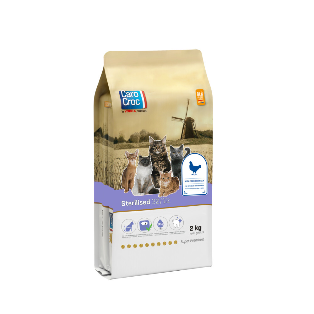 CaroCroc Kattenvoer Sterilised Verse Kip2 kg