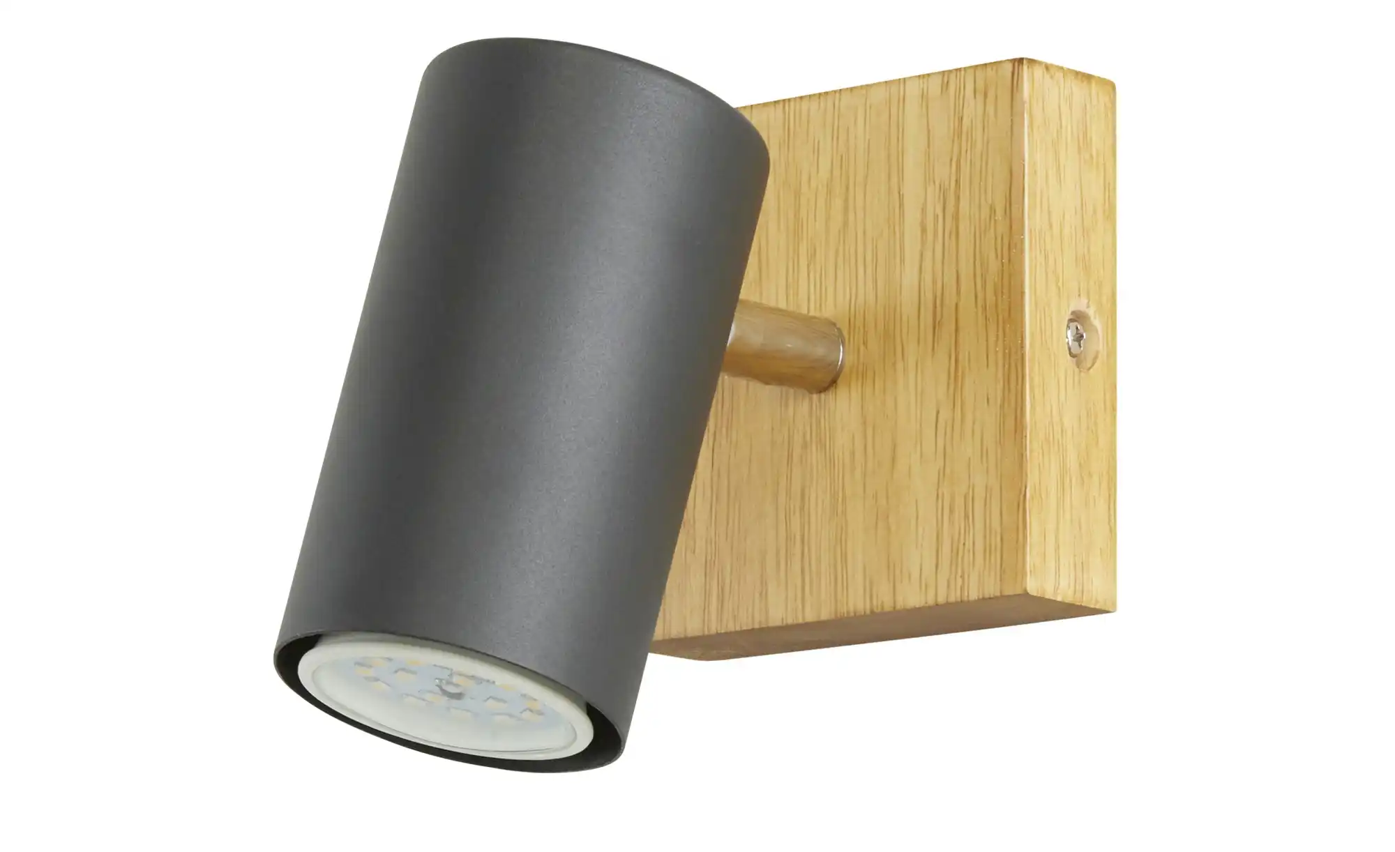 Trio Wand-/ Deckenspot, schwarz  / Eiche