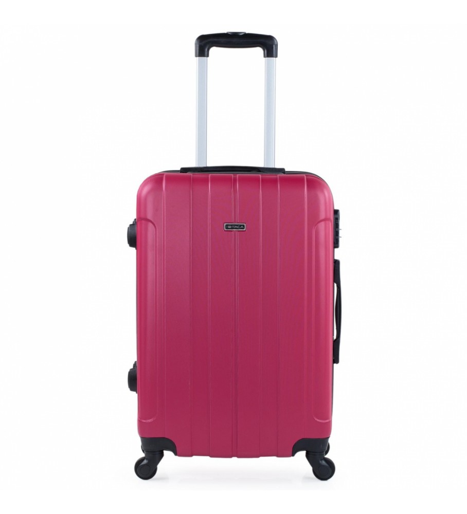 Conjunto de malas rígidas de viagem ITACA com 4 rodas, vermelhas