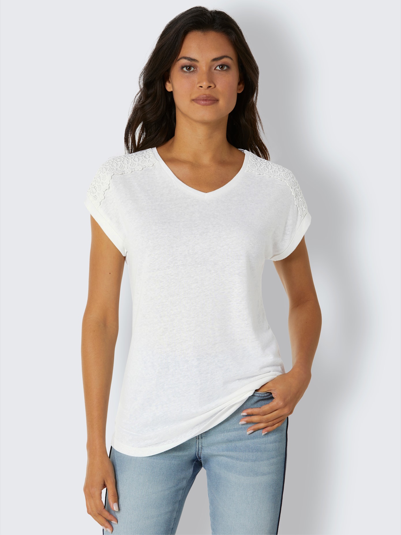 T-shirt en lin et viscose mélange viscose-lin estival