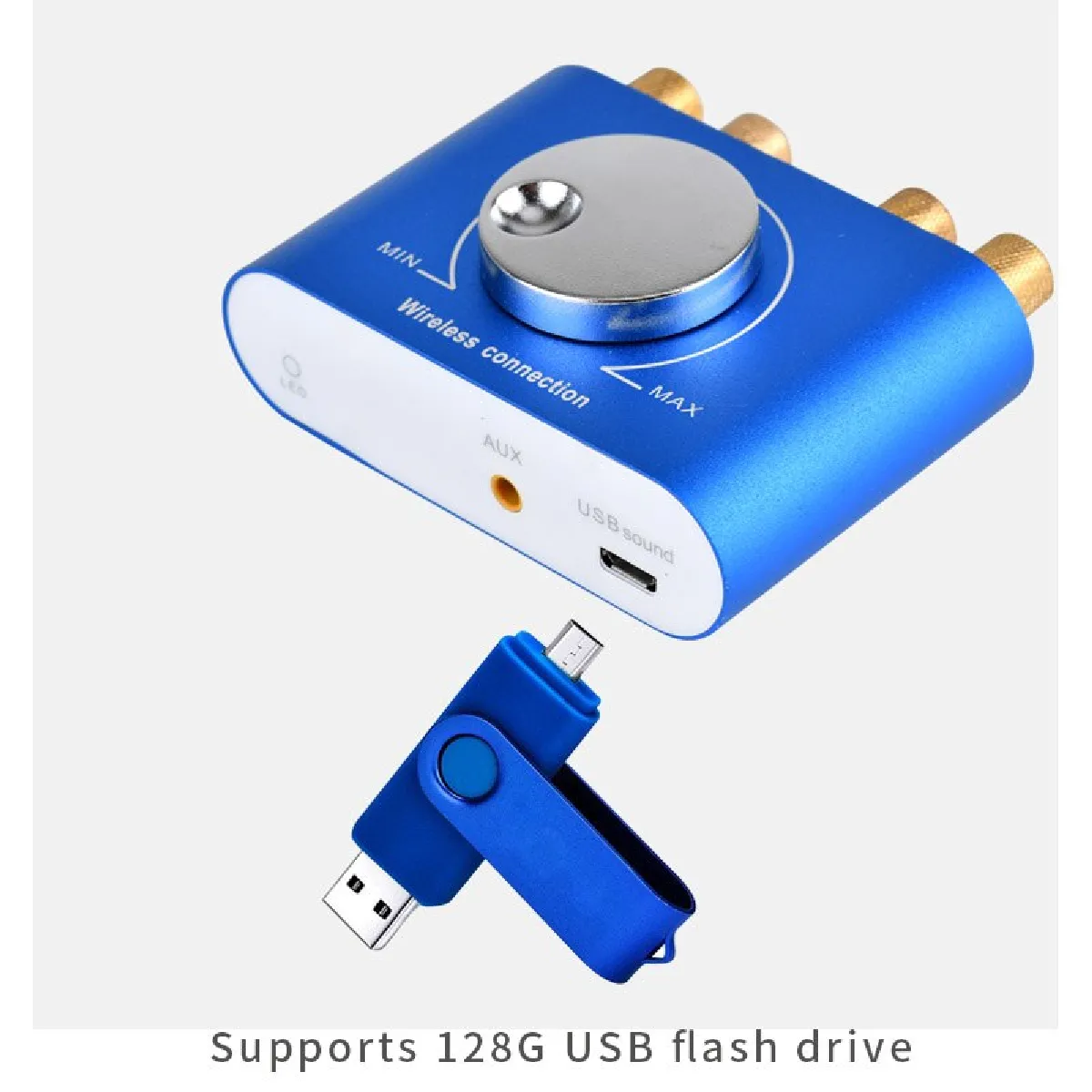 Universal Amplificateur audio Bluetooth 4.2 - Bleu