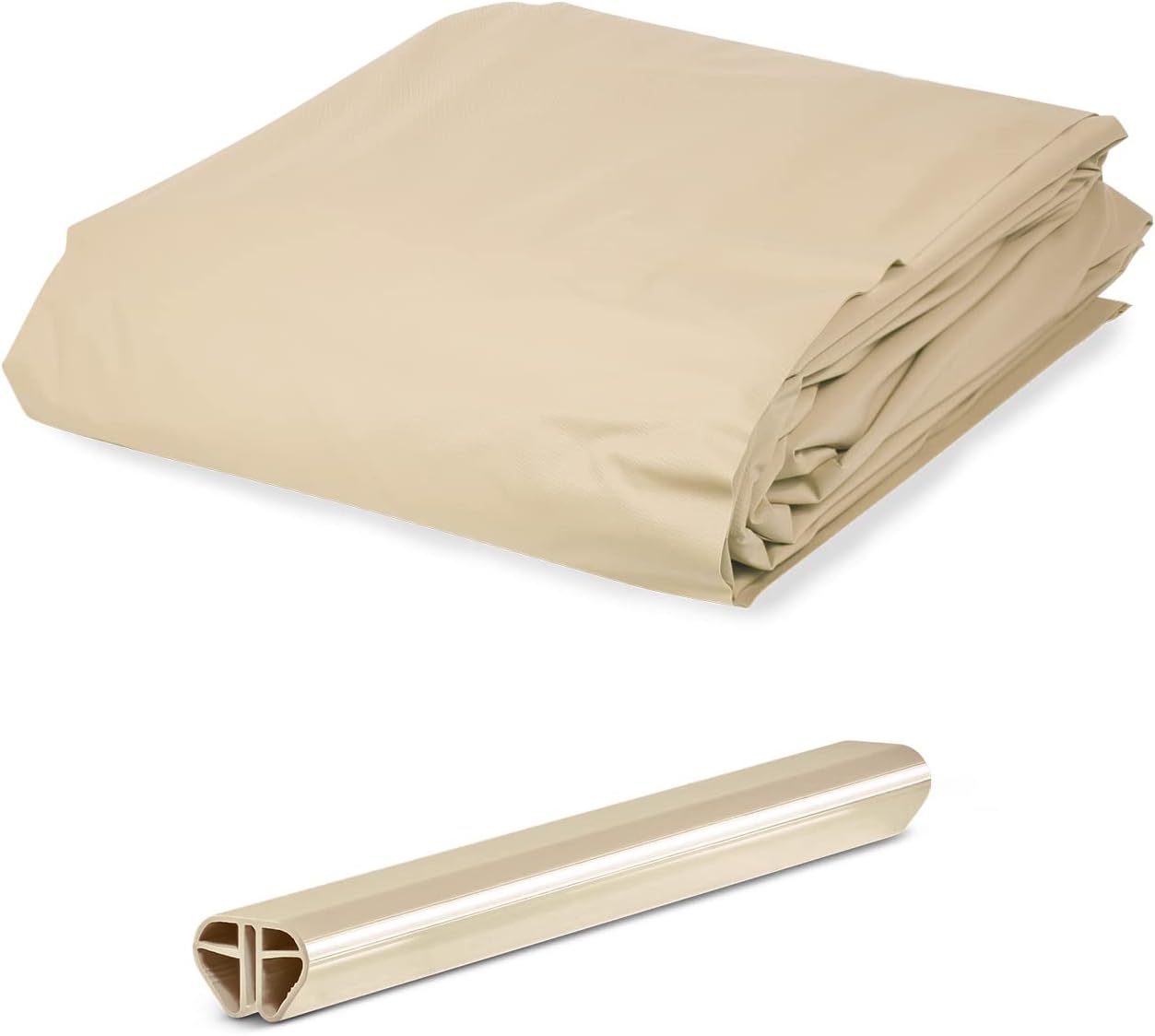 Pool Folie 0,8 mm Sand inkl. Basic Handlauf Sand für Rundpool 350 x 120 cm Set Innenhülle Auskleidung Innenfolie Poolplane Plane