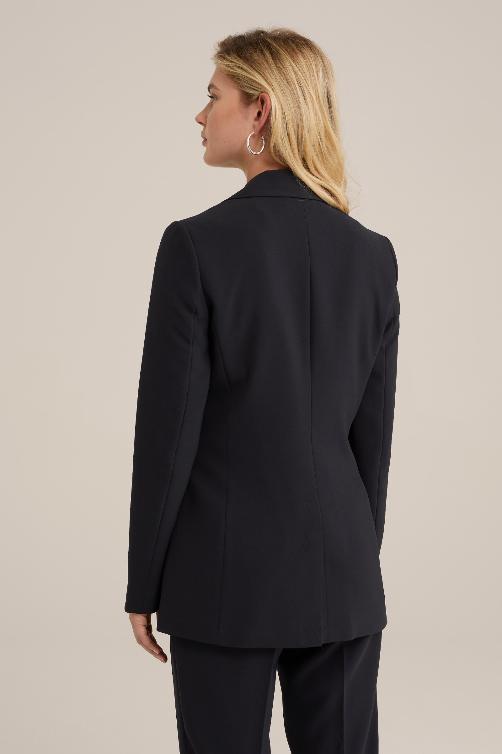 getailleerde blazer WE Fashion Zwart