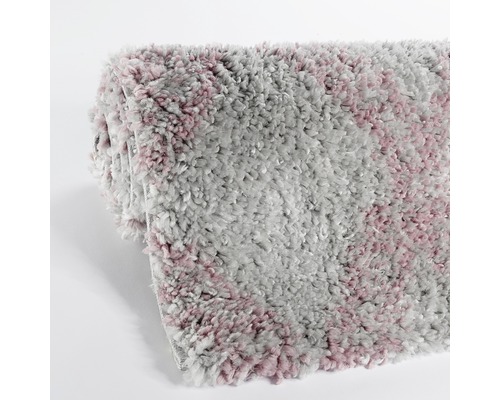 Etnisch tapijt, ruitpatroon, roze/grijs, 160x230 cm