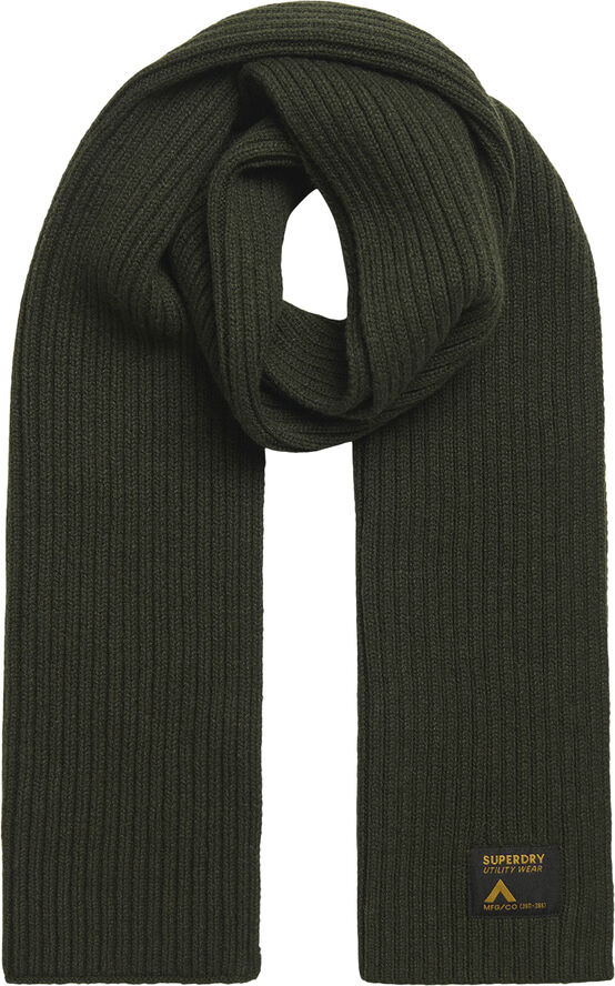 Superdry WORKWEAR KNITTED SCARF Surplus goods olive green