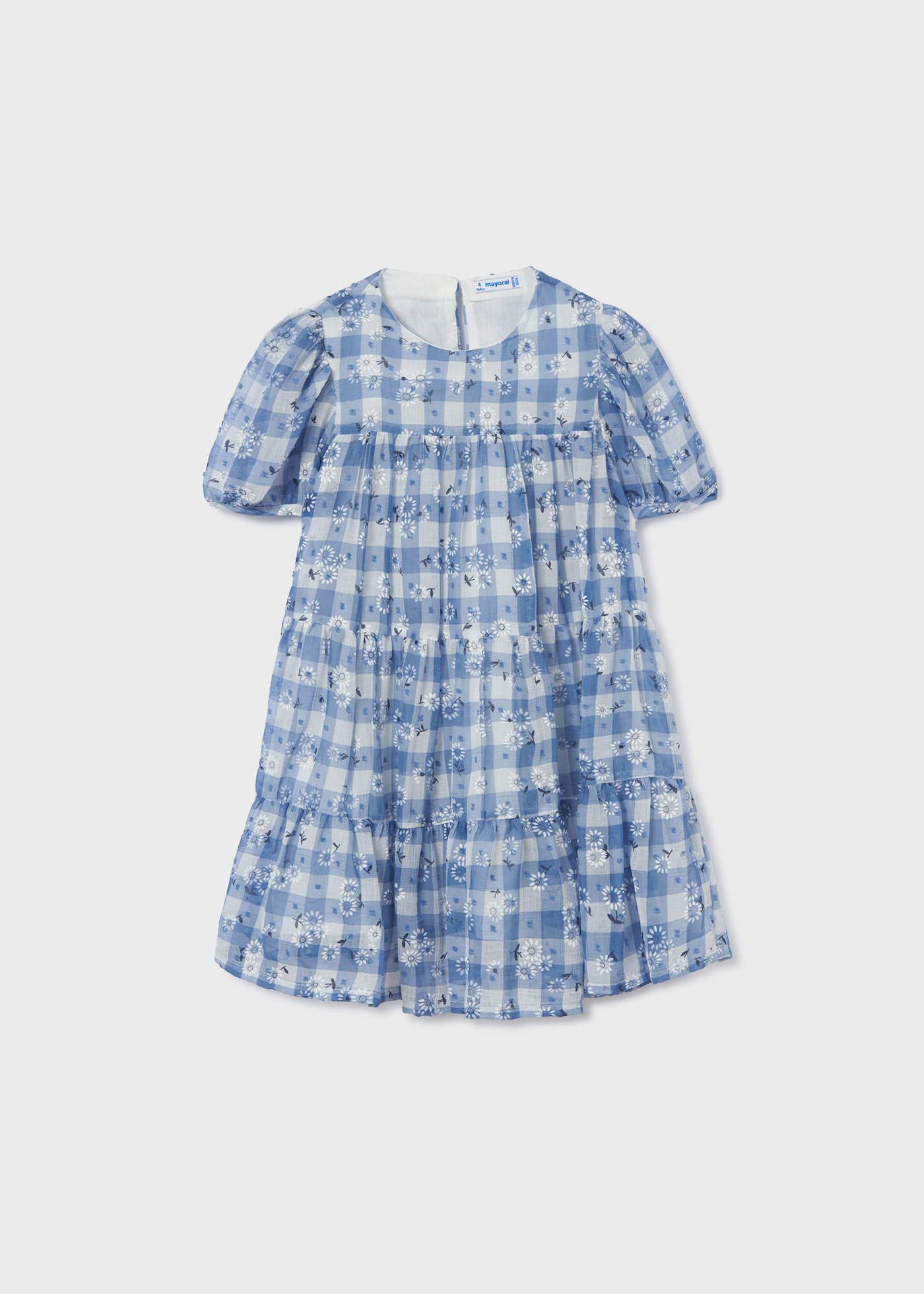Vestido de chiffon estampado para meninas