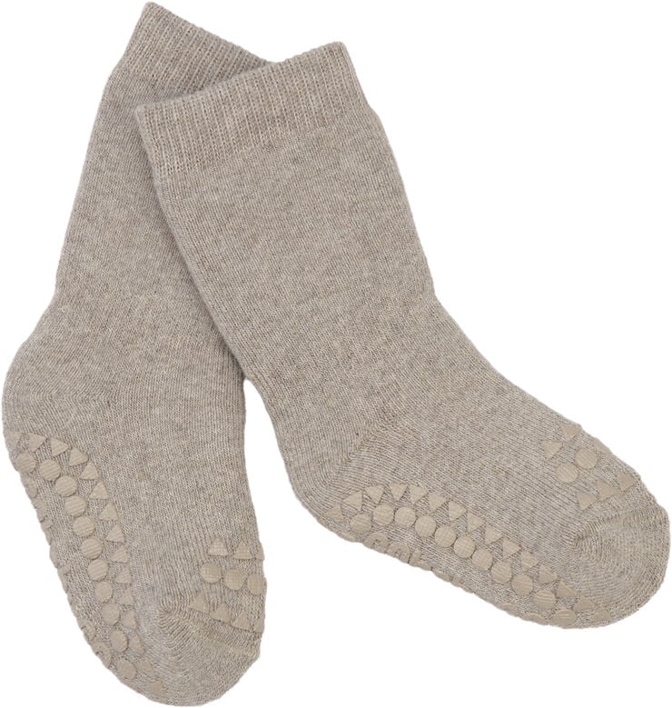 GoBabyGo Non-Slip Socks - Organic Terry Cott Sand