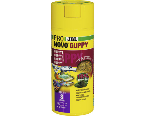 Korrelvoer JBL PRONOVO GUPPY GRANO maat S 250 ml