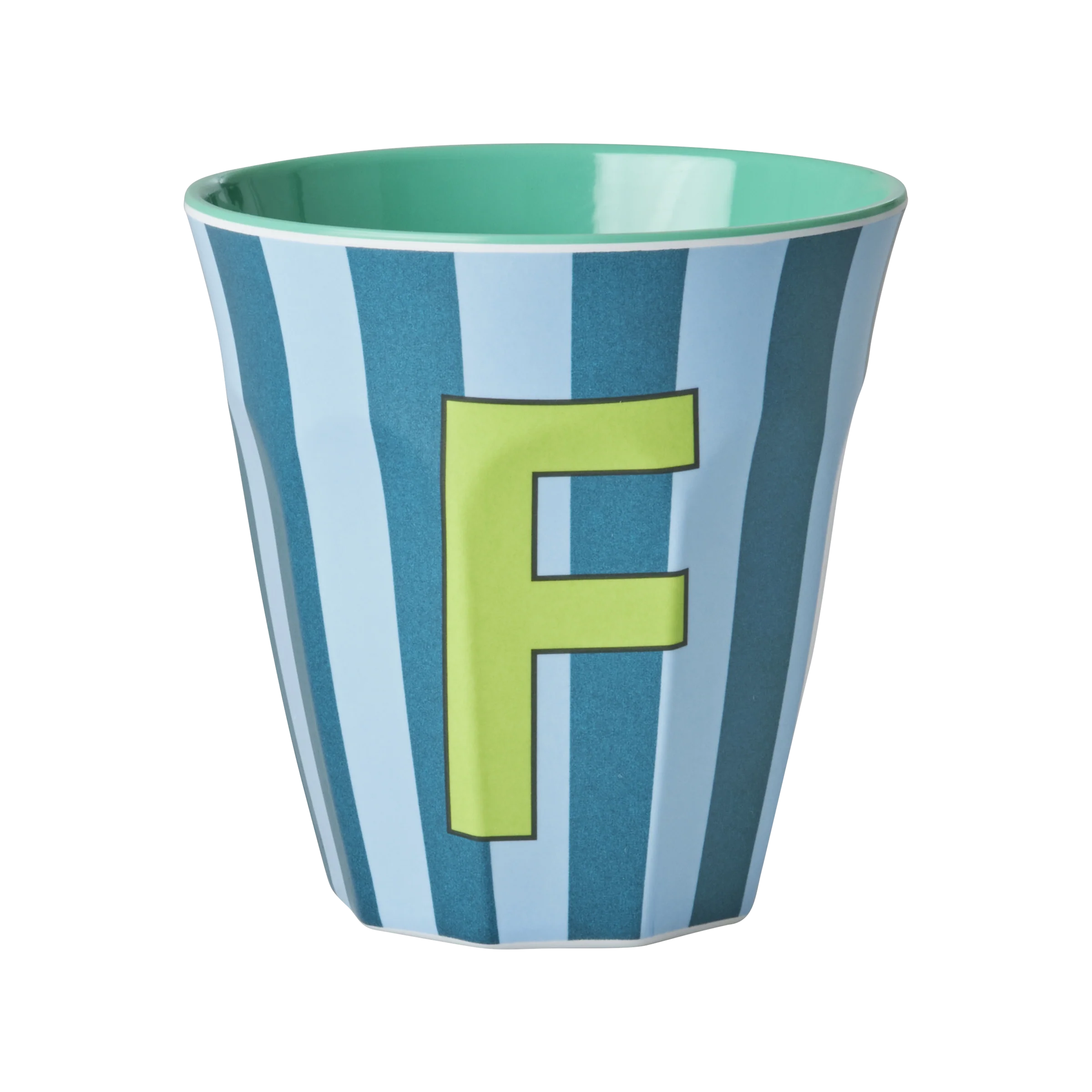 RICE  Melamine Alfabet kop, blå mix - 250 ml.