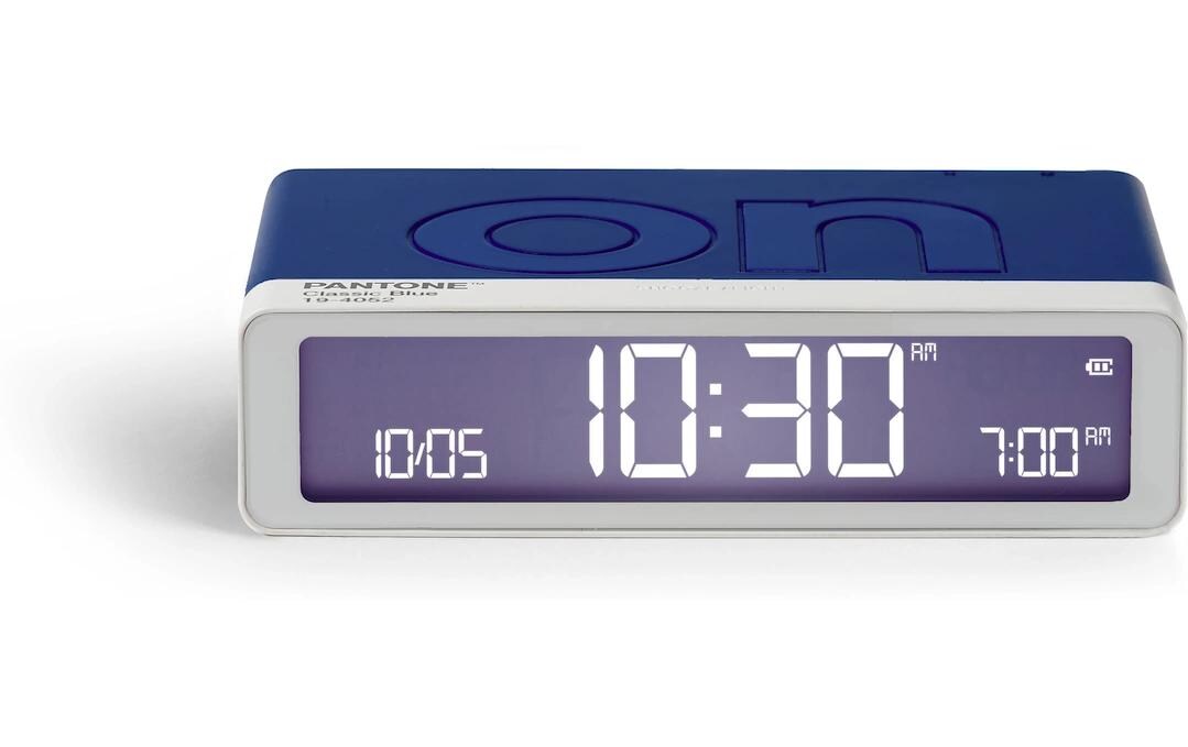 Digitalwecker Flip Classic Pantone Classic BlueLCD-Wecker mit Umkehrfunktion (On/Off)