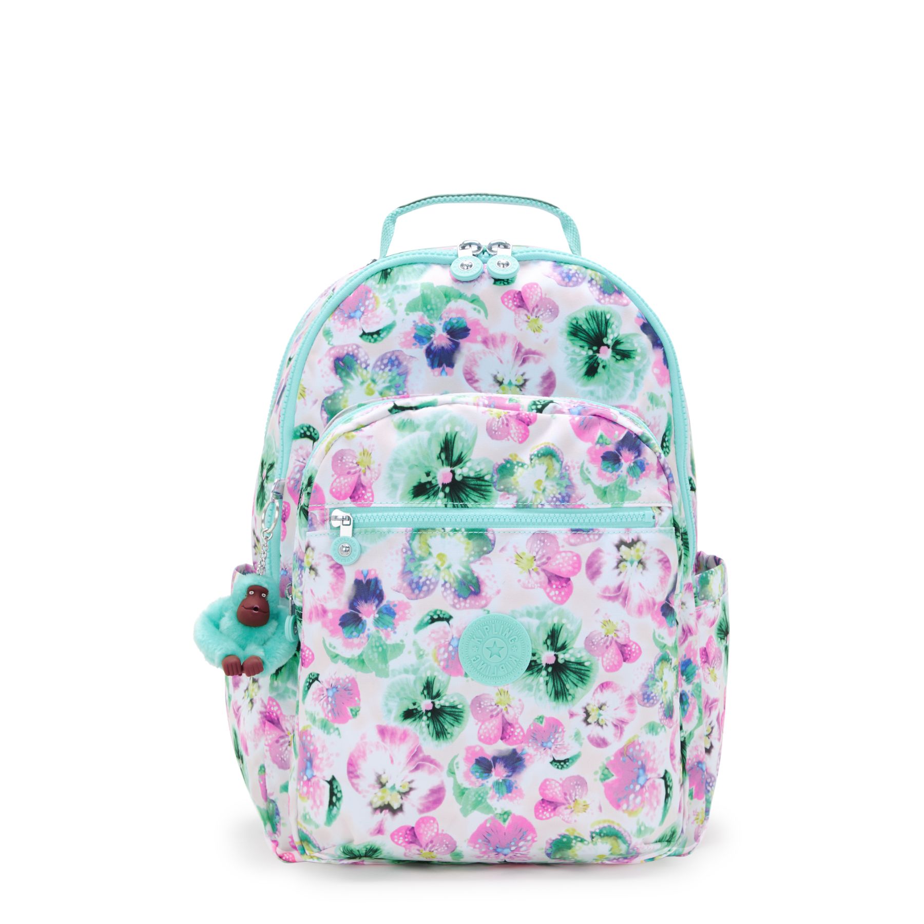 SEOUL COLLEGE Grand sac à dos avec compartiment séparé pour ordinateur portable - Aqua Blossom